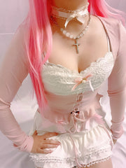 Lace Knit Princess Sweater