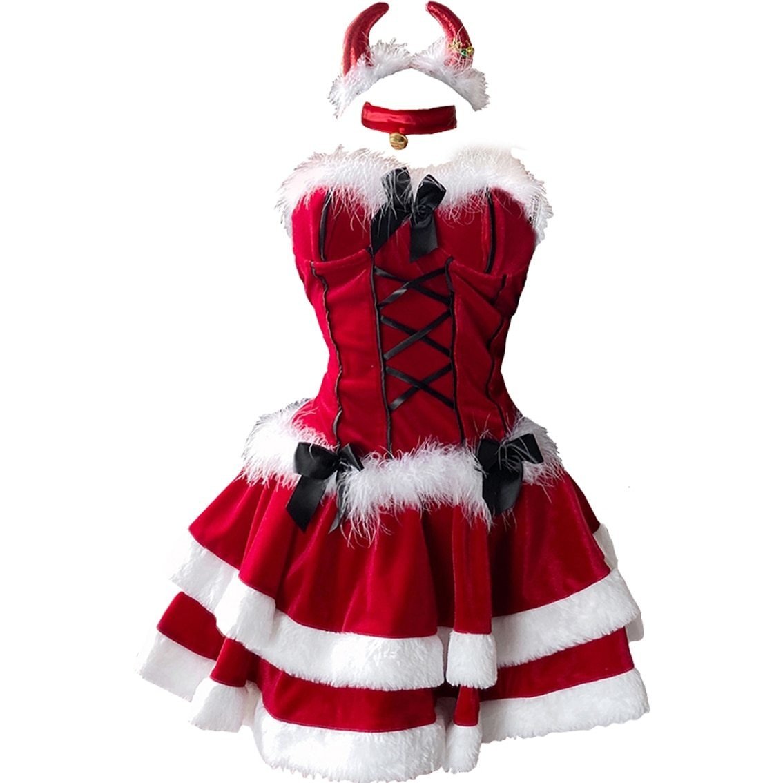 Lace Up Santa Dress + Costume