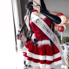 Lace Up Santa Dress + Costume