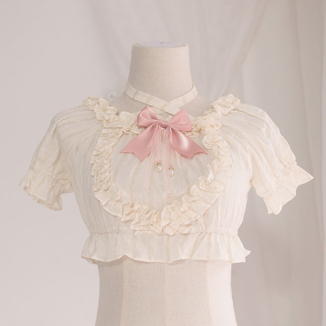Cropped Ruffled Blouse