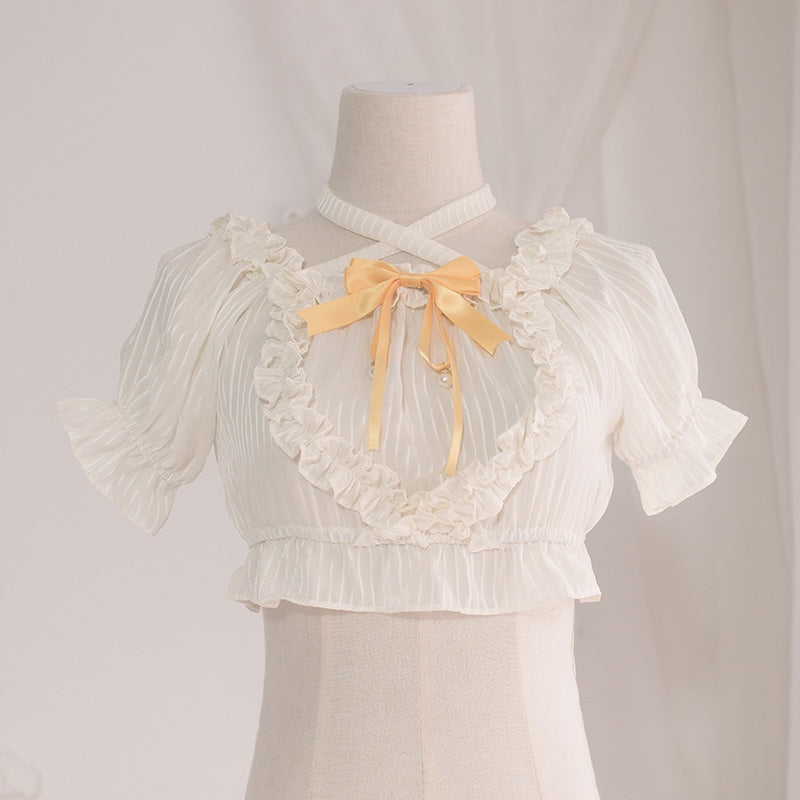 Cropped Ruffled Blouse