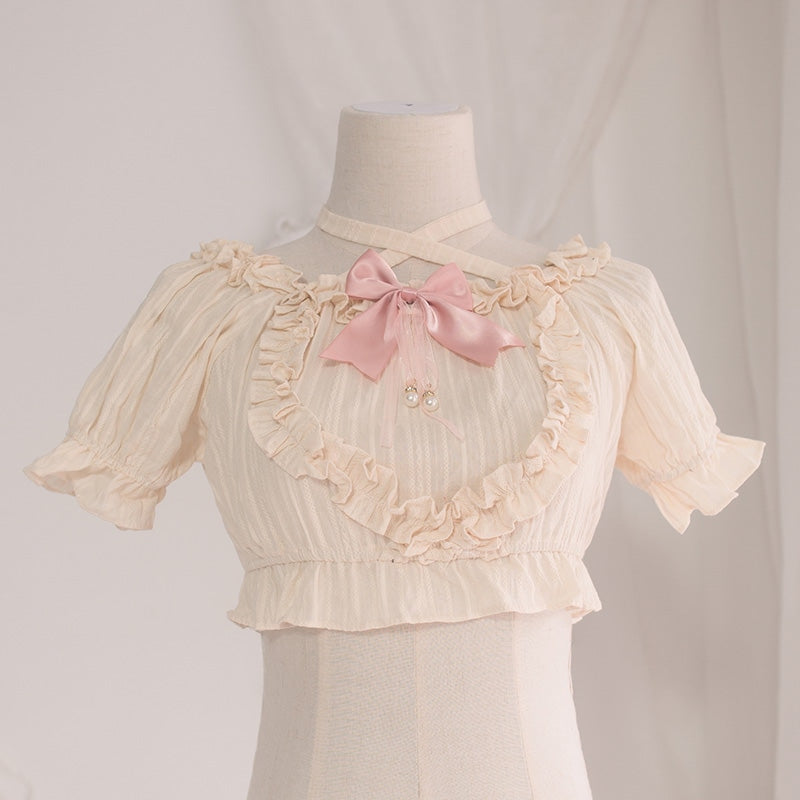 Cropped Ruffled Blouse