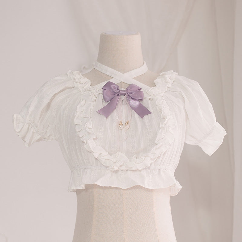 Cropped Ruffled Blouse