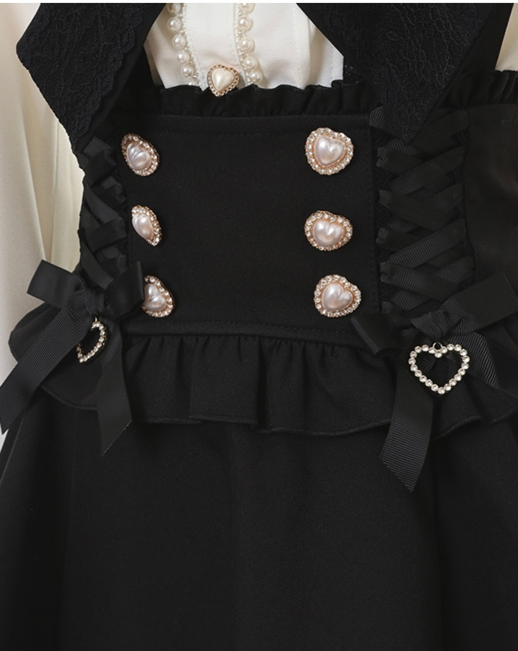 Ruffled Academia Suspender Skirt (Up to 4XL)