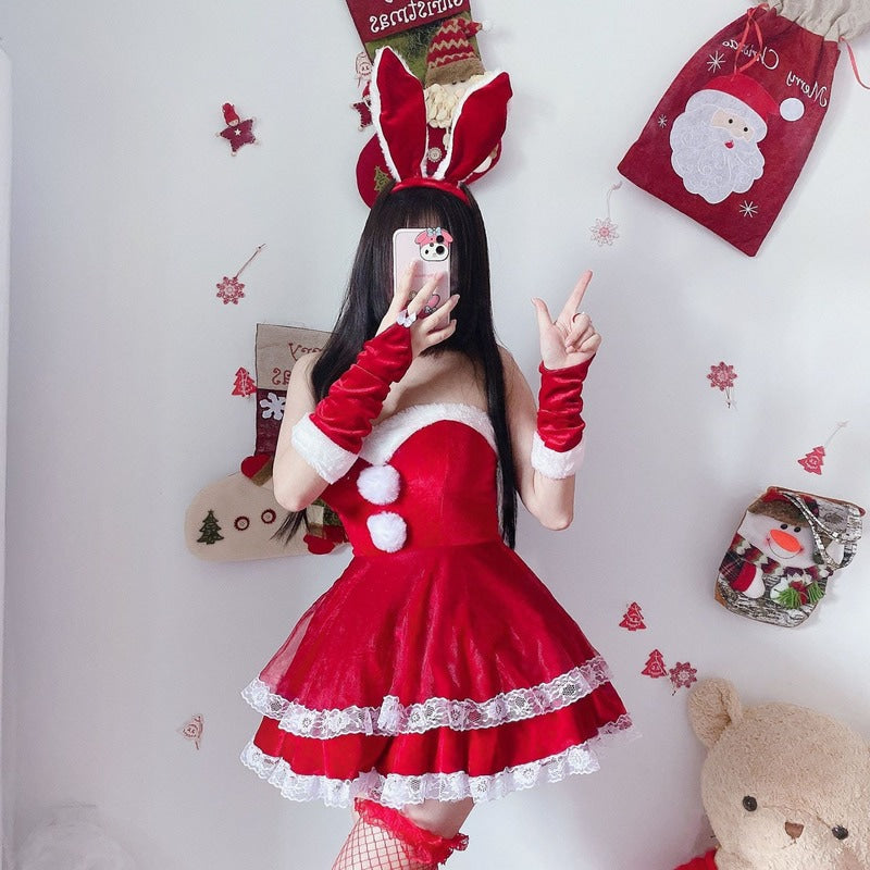 Luxury Santa Bunny Dress Set
