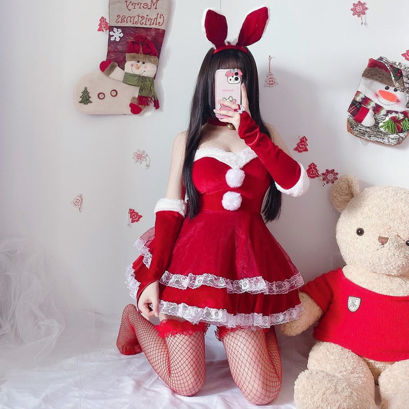 Luxury Santa Bunny Dress Set