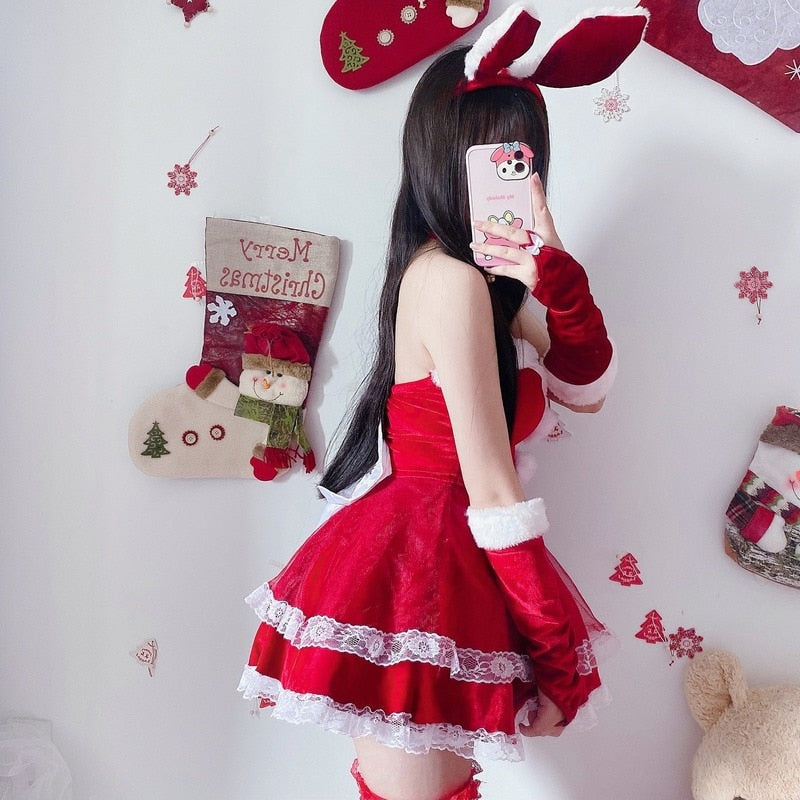 Luxury Santa Bunny Dress Set