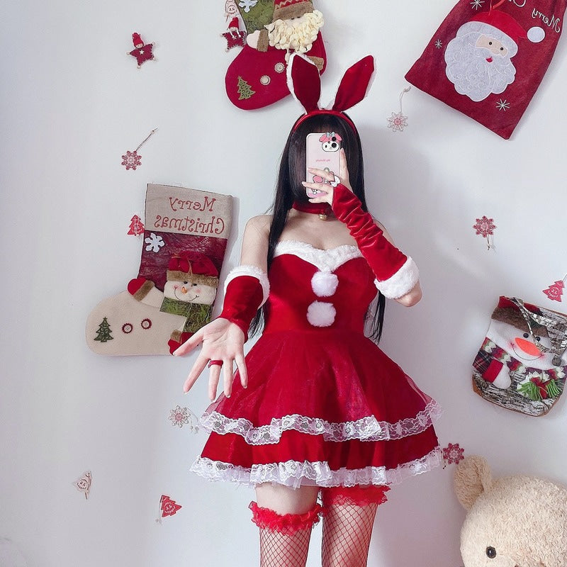 Luxury Santa Bunny Dress Set