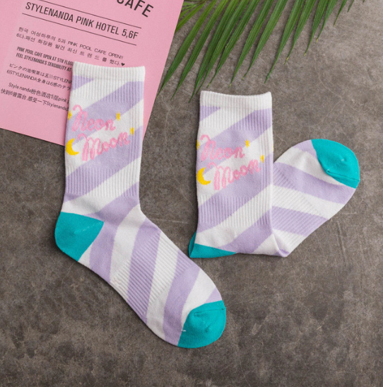 Kawaii Moon Socks