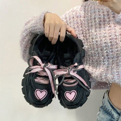 Pastel Goth Heart Sneakers