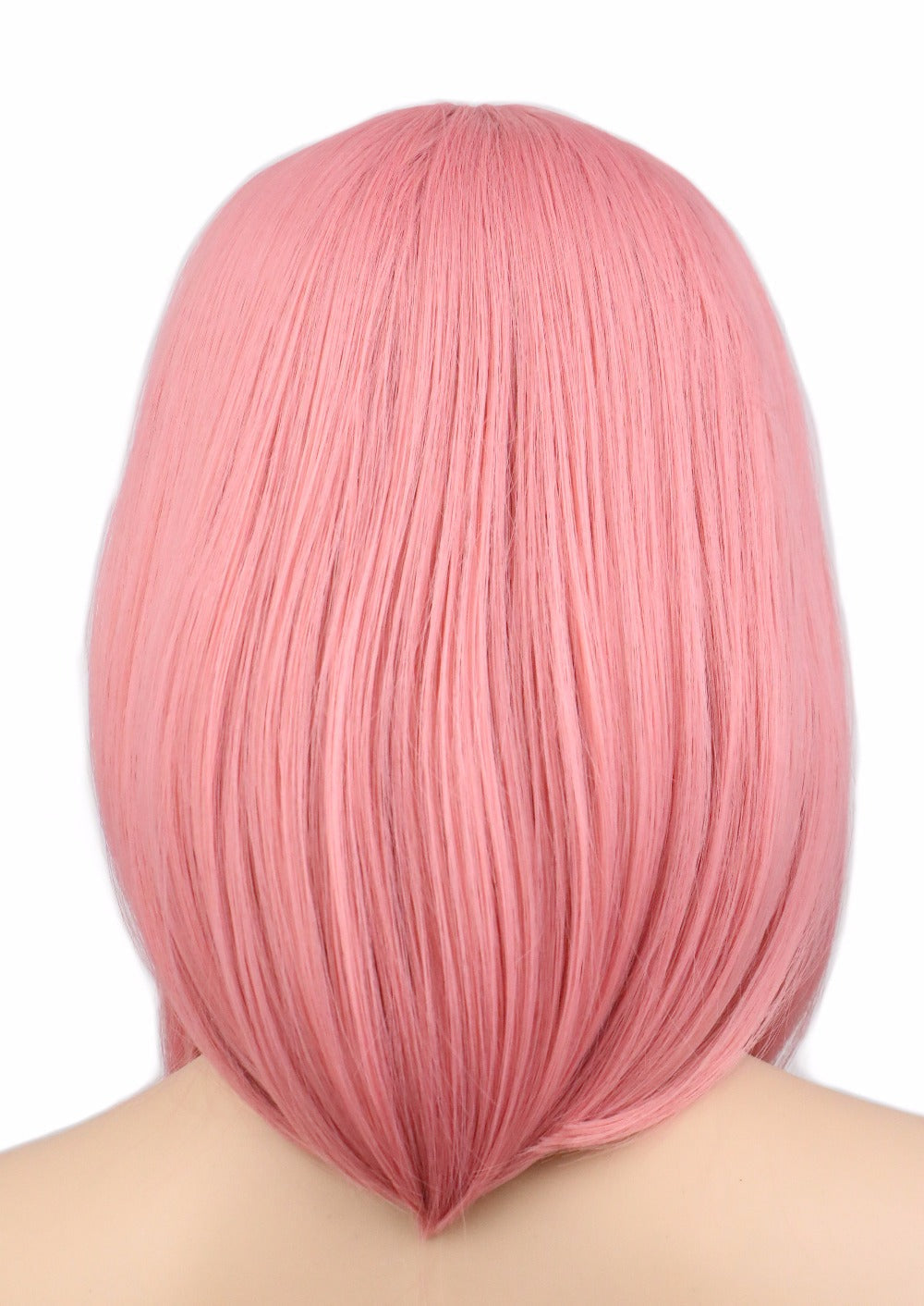 Pink Bob With Fringe Wig