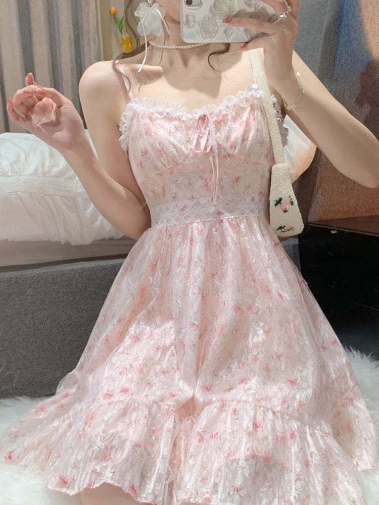 Pink Floral Whimsy Dress