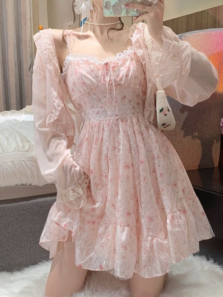 Pink Floral Whimsy Dress