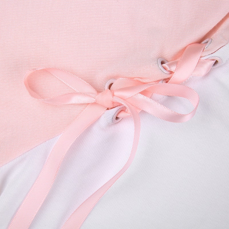 Pink Kitten Long Sleeve Crop Top