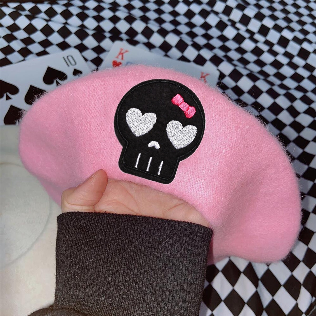 Pink Menhera Nurse Beret
