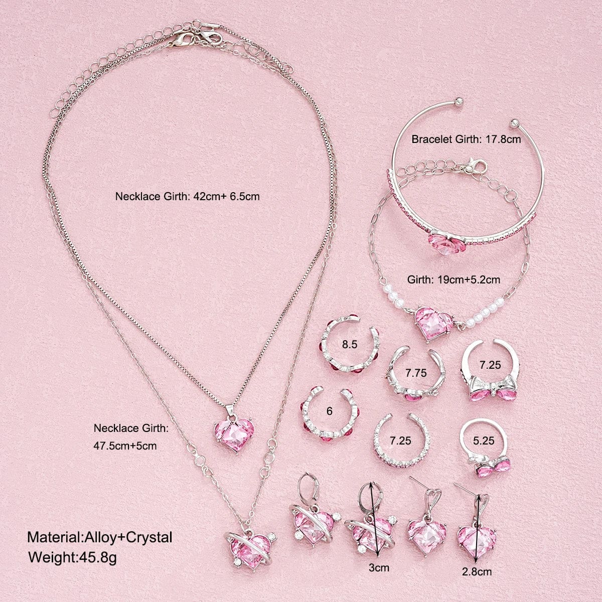 Pink Princesscore Jewelry Set and Box