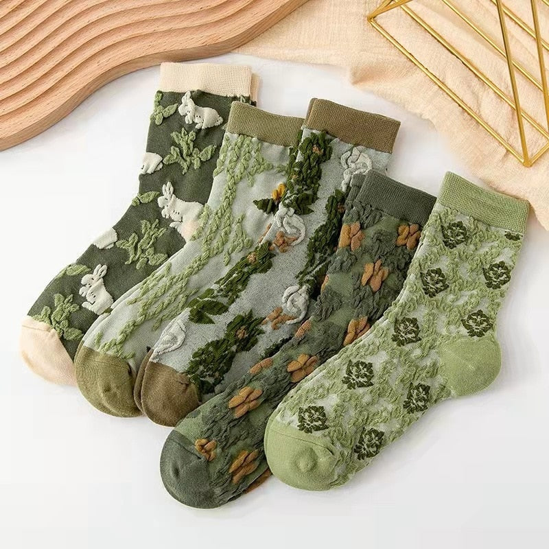 Pink Vintage Floral Sock Set