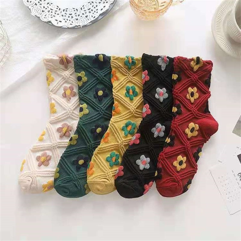 Pink Vintage Floral Sock Set