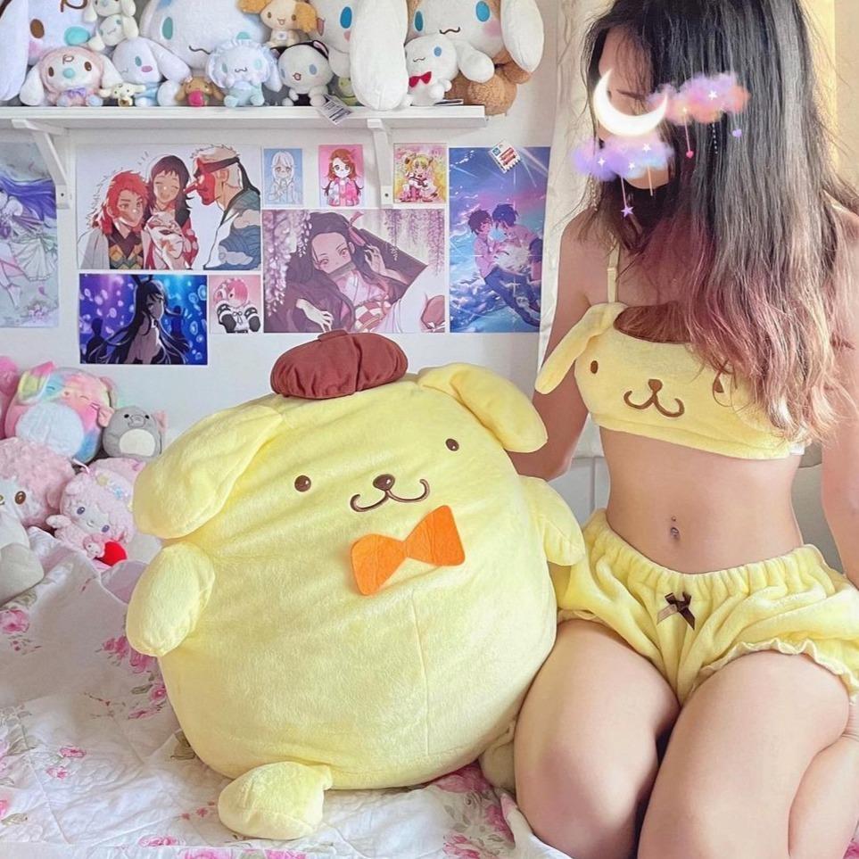 Yellow Puppy Dog Lingerie Set