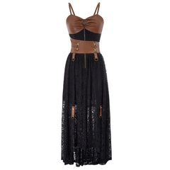 Leather and Lace Steampunk dress