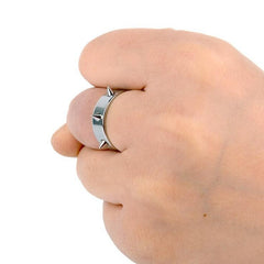 Stainless steel spike ring