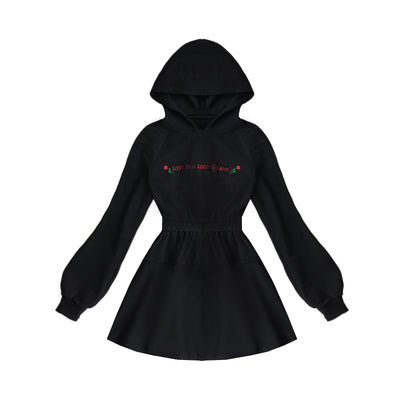 'Love is a Losing Game' Black Grunge Hoodie