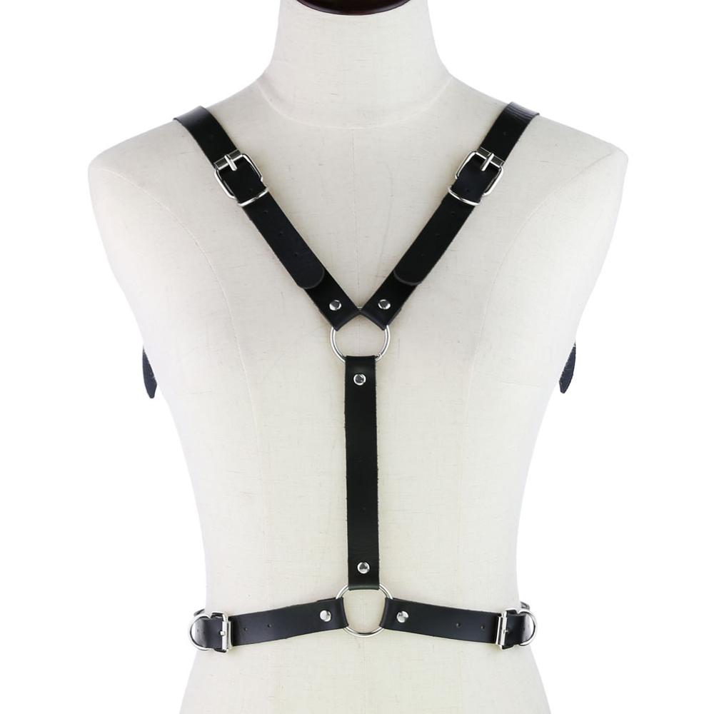 'Wings of Death' Black bat/ demon wing faux leather harness