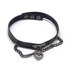 'Firetrap' Heart Chain Goth Choker
