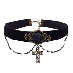 Rose/Cross Choker