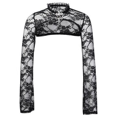 'Departed' Black Gothic Lace bolero