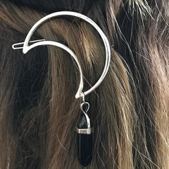 Moon stone hair clips