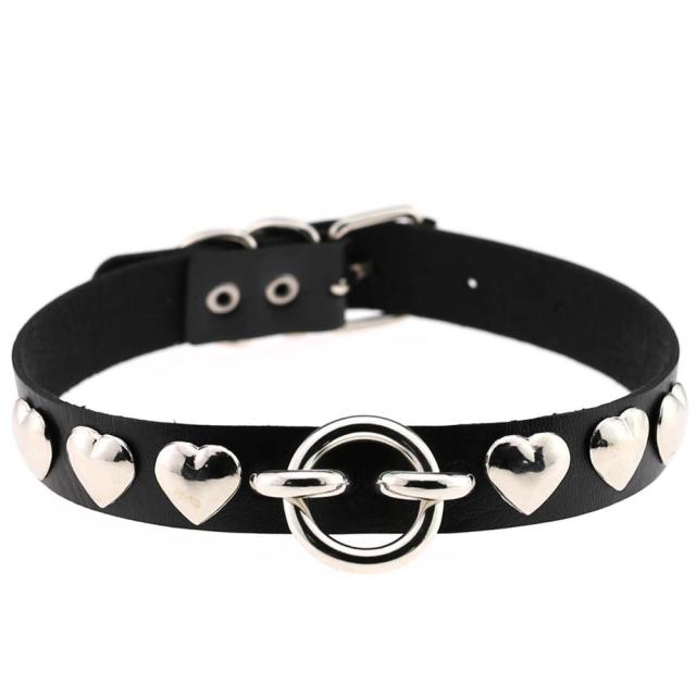 Heart ring choker (16 colors)