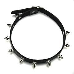 Metal Spike PU Leather Choker