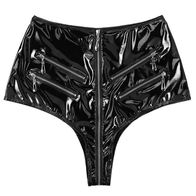 'Zone' PU Leather Shorts