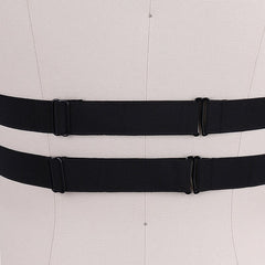 'Deadly' Black Gothic Studded Elastic Harness
