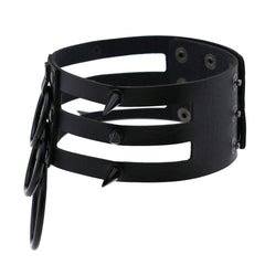 Triple Ring Black Choker