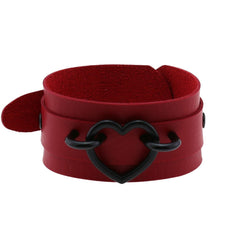 Red and Black Heart Wristband