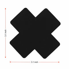 20 Pcs Black Cross Shape Self-Adhesive Nipple Pasties
