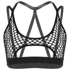 'Unborn' Black Goth Alt Fishnet Top