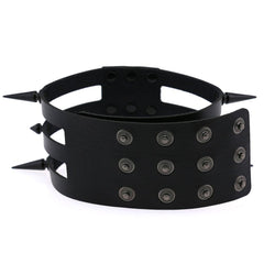 'Tortured' Black Gothic Spike Ring Choker (14 Colours)