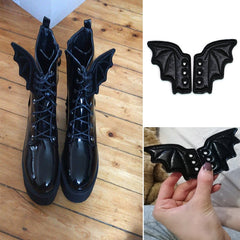 Black Bat Shoe Lace Accessory (One)