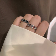 Heart Ring Available in Red and Black