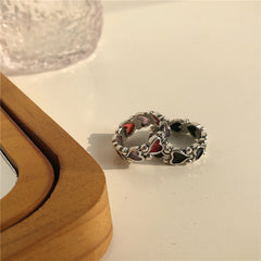 Heart Ring Available in Red and Black