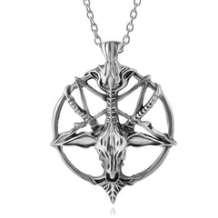 Inverted Occult Pentagram Goat Necklace