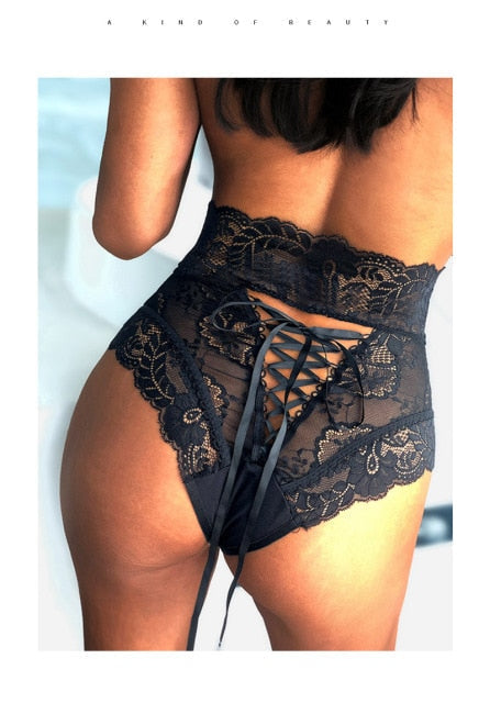 'Gloom' Black High Waist Panties