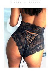 'Gloom' Black High Waist Panties