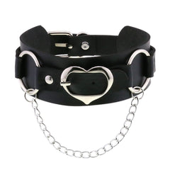 Heart chain buckle choker