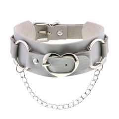 Heart chain buckle choker