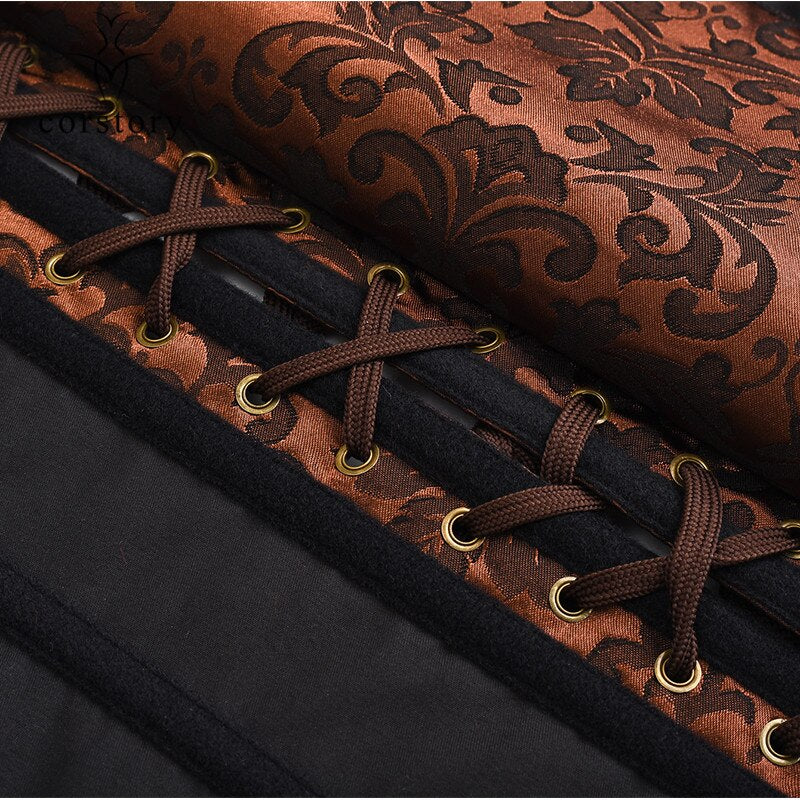 Steampunk corset with long sleeves