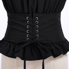 Steampunk shoulder-off blouse